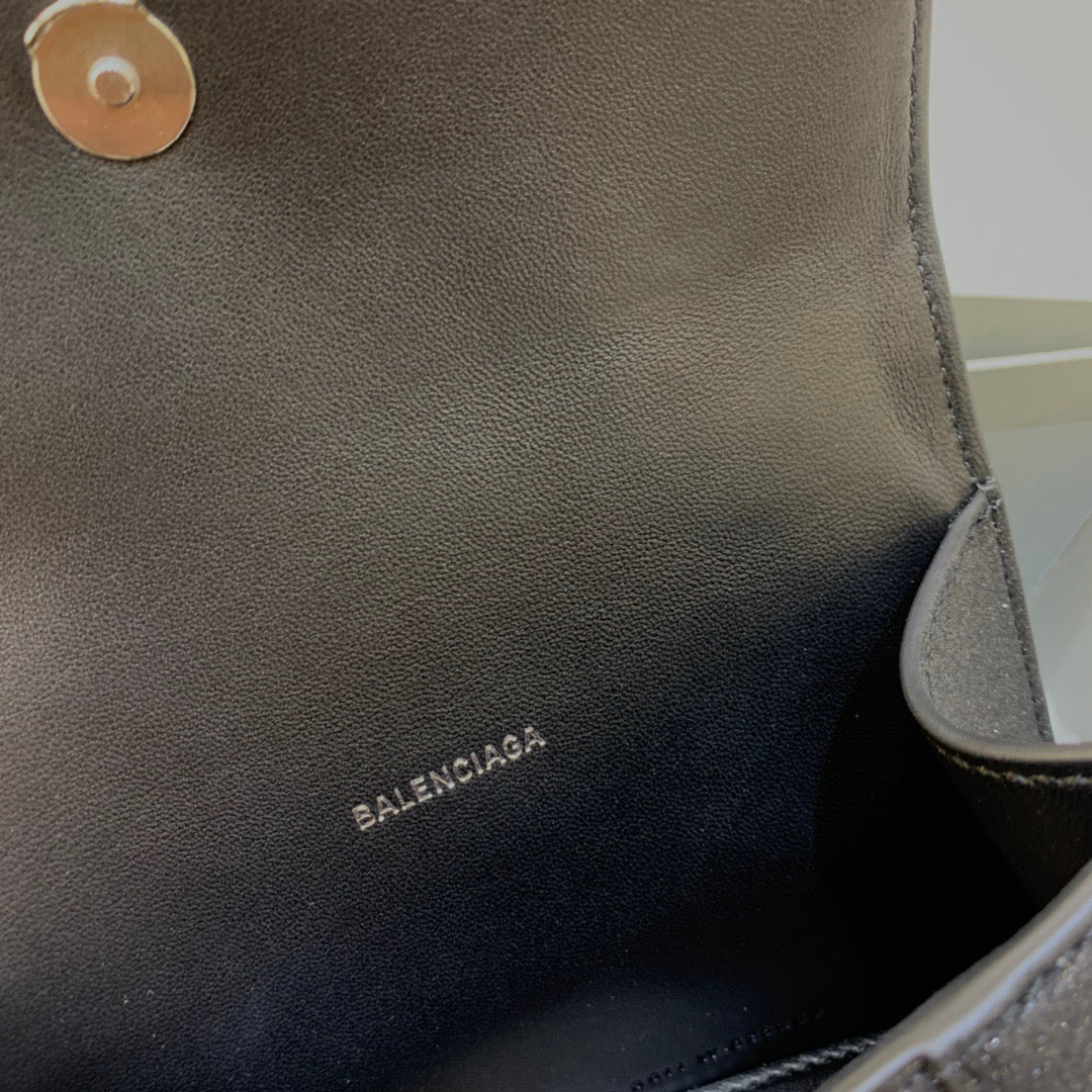Top Quality Hourglass XS Handbag In Black, For Women,  Bags 7.4in/19cm 5928332102G1000