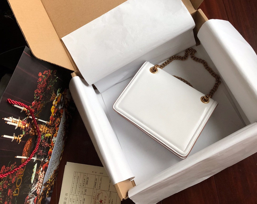 Top Quality Medium Devotion Bag White For Women 8.1in/20.5cm Top Quality