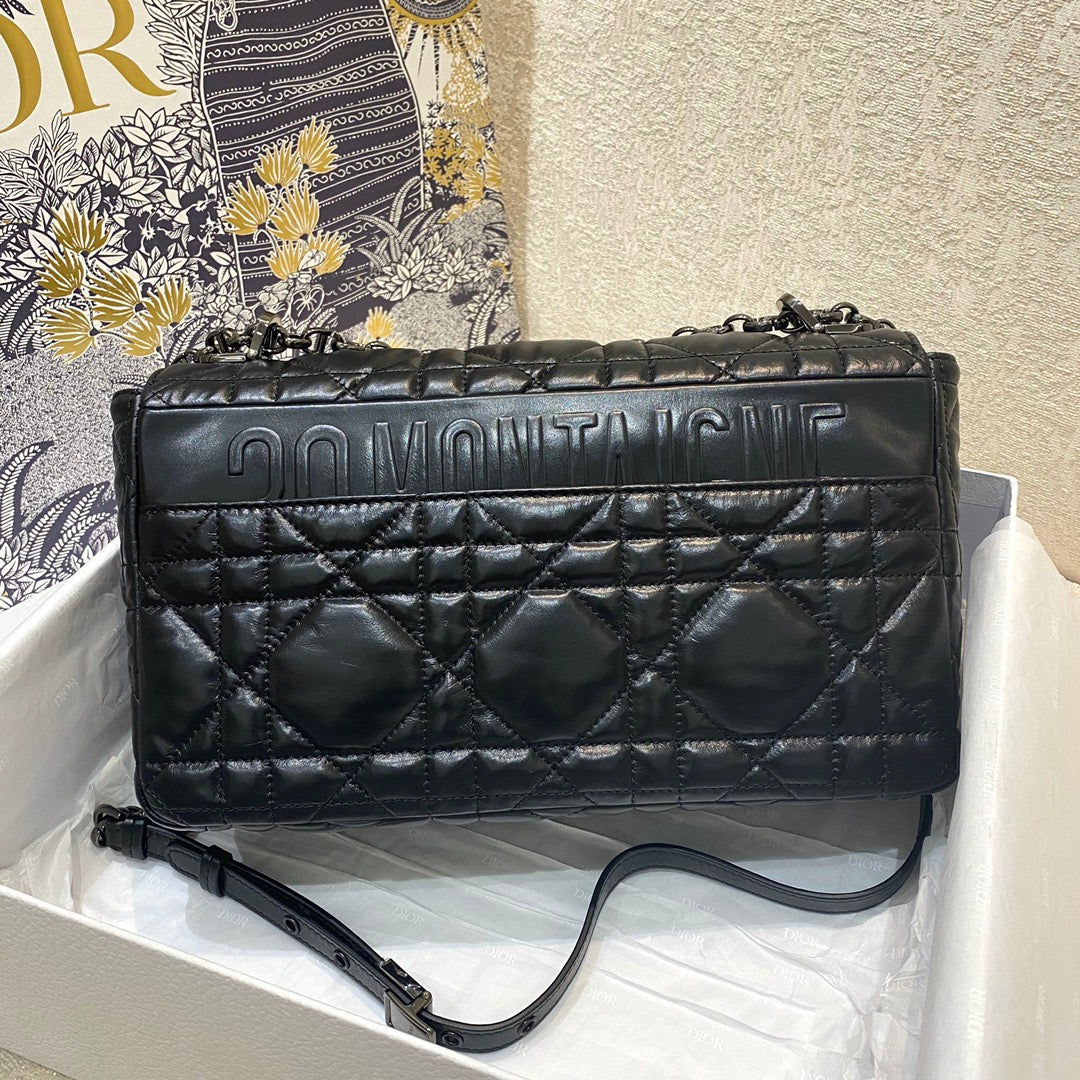 Top Quality Large Caro Bag, Black, For Women Womens Handbags, Crossbody Bags, 29cm CD M9243UWHC_M900