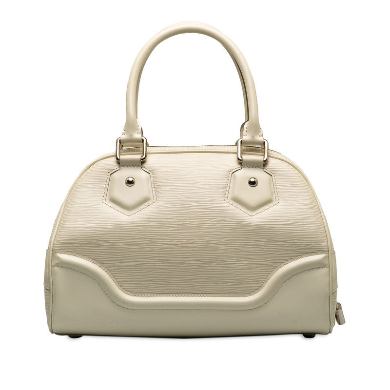 Louis Vuitton Epic Bowling Montaigne PM Handbag M5932J Ivory White Leather Lady Louis Vuitton