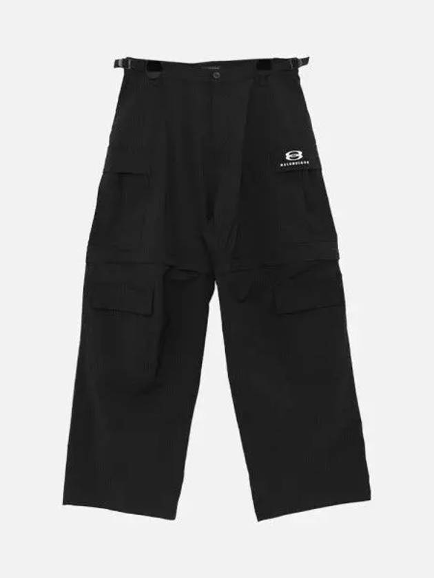 Luxury Balenciaga Trending 2025 Unity Sports Icon Cargo Straight Pants Black