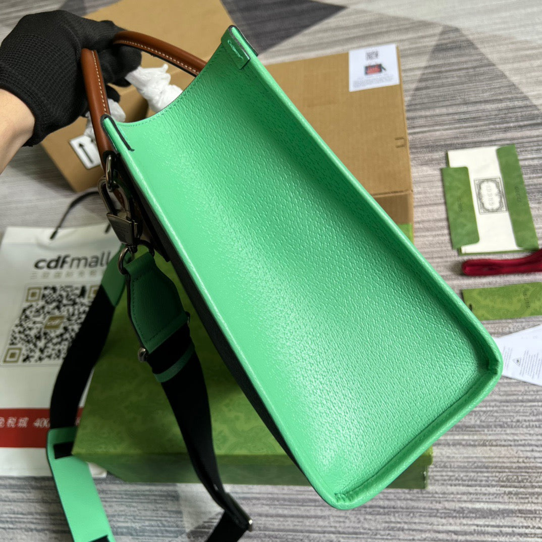 gg Love Parade gg Tote Bag Green For Women, Women’s Bags 12in/31cm gg