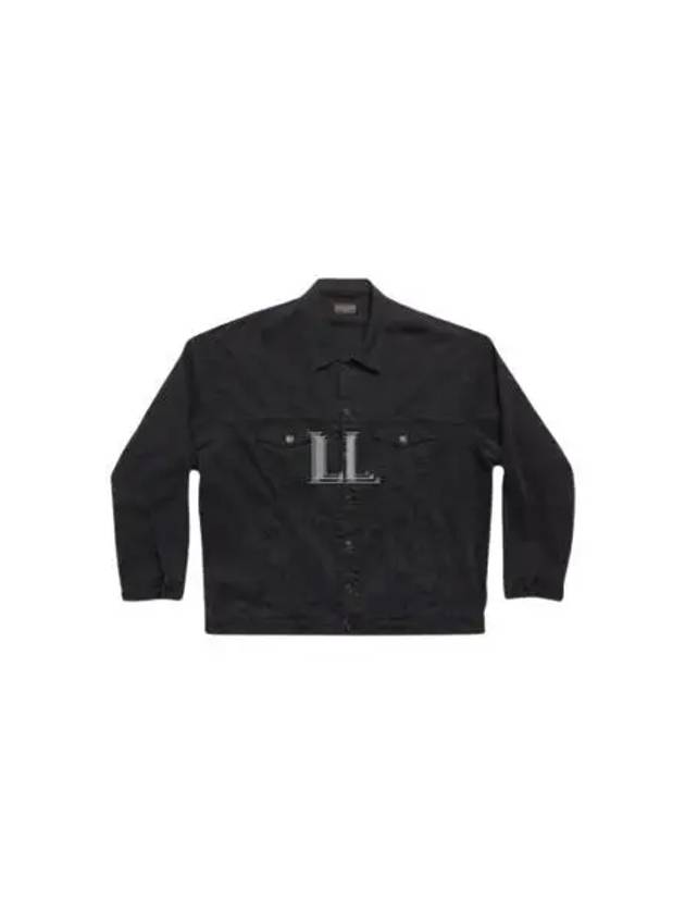 Luxury Balenciaga Trending 2025 Back Taped Denim Jacket Black