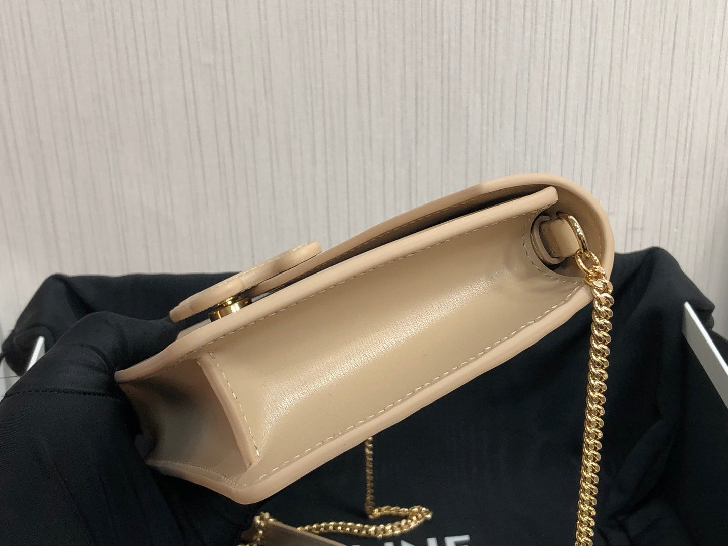 Top Quality Wallet On Chain Triomphe Beige For Women 7in/19cmÂ 