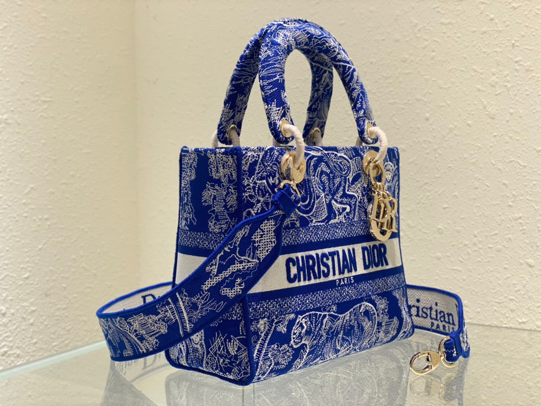 Top Quality MeTop Qualityum Lady D-Lite Bag Blue, For Women, Womens Handbags 24cm/9.5in CD M0565OROC_M808