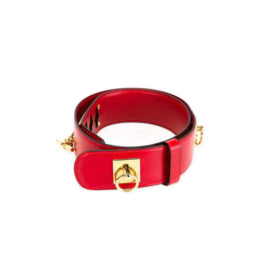 Luxury CELINE   Red Leather Belt