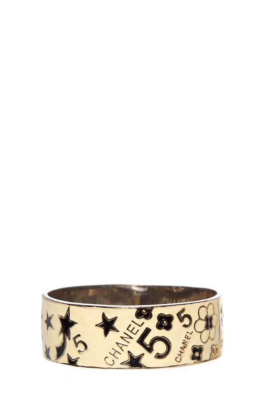 Chanel Pale Yellow Enamel Bangle Bracelet