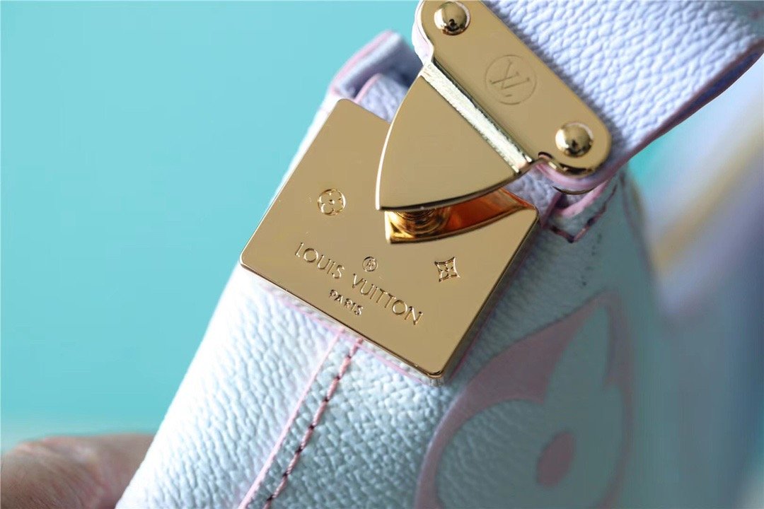 Top Quality MarsTop Qualityallow PM Hobo Bag In Monogram Canvas For Women 24cm/9.4 Inches Sunrise Pastel Top Quality M46080