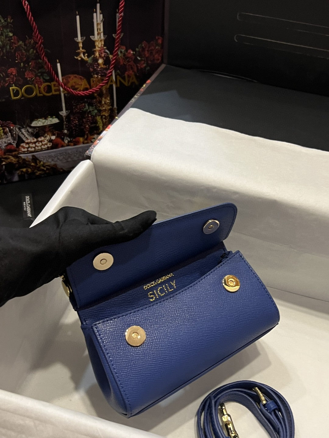 Top Quality Small Sicily Bag In Dauphine Blue For Women 7.5in/19cm Top Quality Top Quality7116A100180648