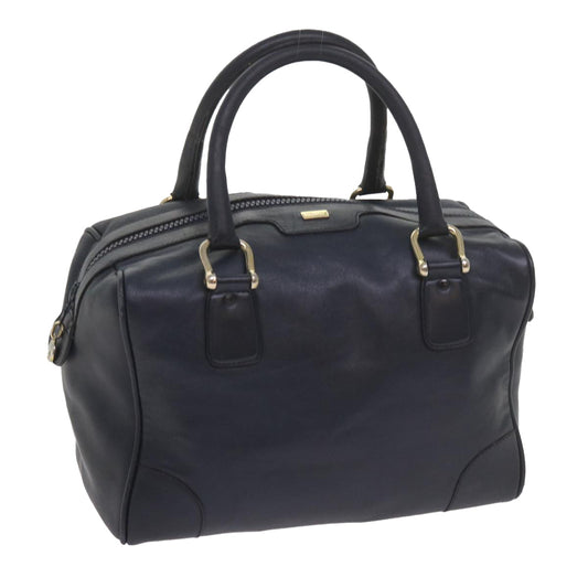 Luxury CELINE Hand Bag Leather Navy  10419