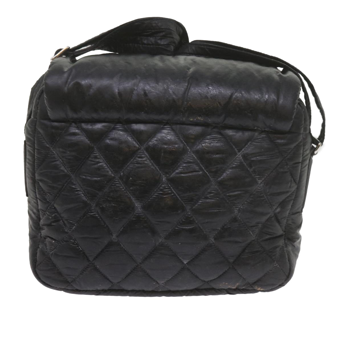 CHANEL Cococoon Shoulder Bag Nylon Black CC Auth bs10518
