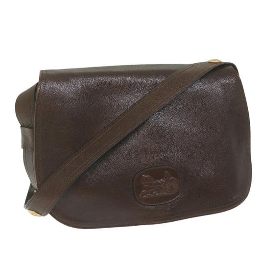 Luxury CELINE Shoulder Bag Leather Brown  10936