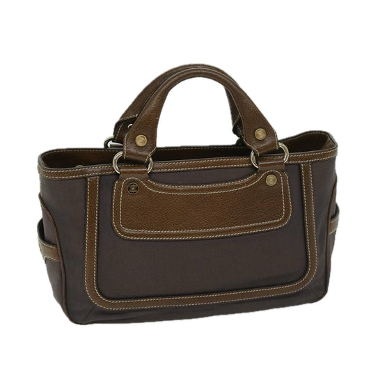 Luxury CELINE Hand Bag Canvas Brown  11179