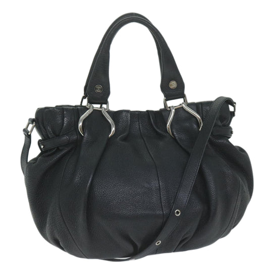 Luxury CELINE Hand Bag Leather Black  11458