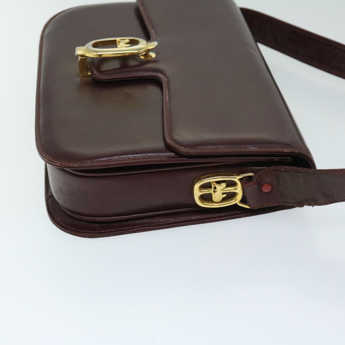 Luxury CELINE Shoulder Bag Leather Red  12455