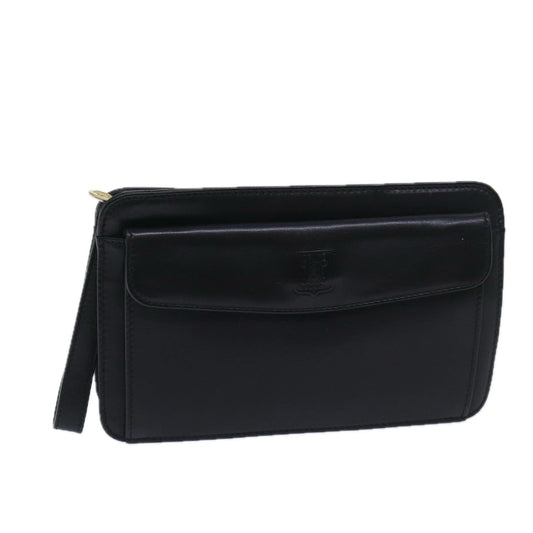 Luxury CELINE Clutch Bag Leather Black  13276