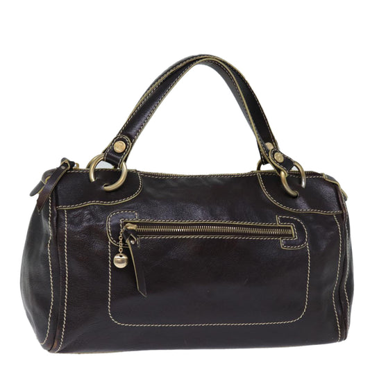 Luxury CELINE Hand Bag Leather Brown  14296