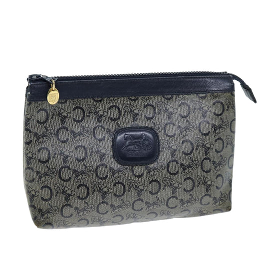 Luxury CELINE C Macadam Canvas Pouch Navy  14376