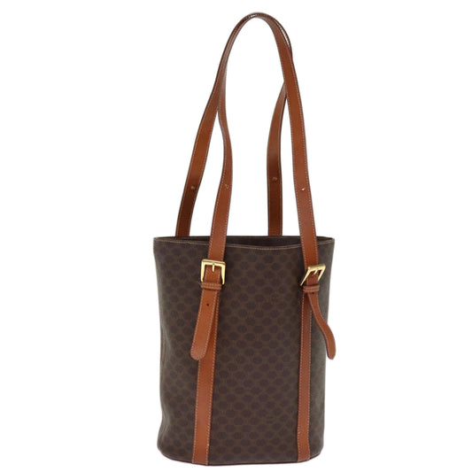 Luxury CELINE Macadam Canvas Tote Bag PVC Brown  14791