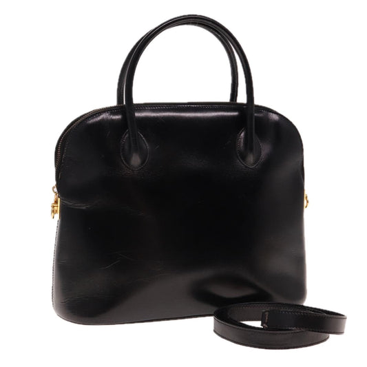 Luxury CELINE Hand Bag Leather 2way Black  15050