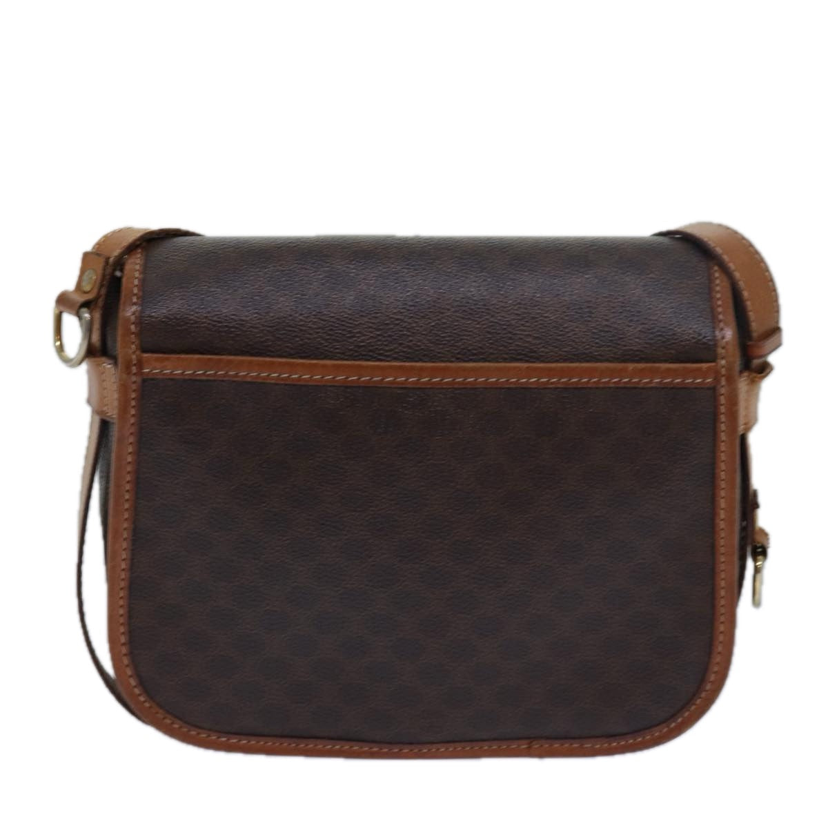 Luxury CELINE Macadam Canvas Shoulder Bag PVC Leather Brown  15468