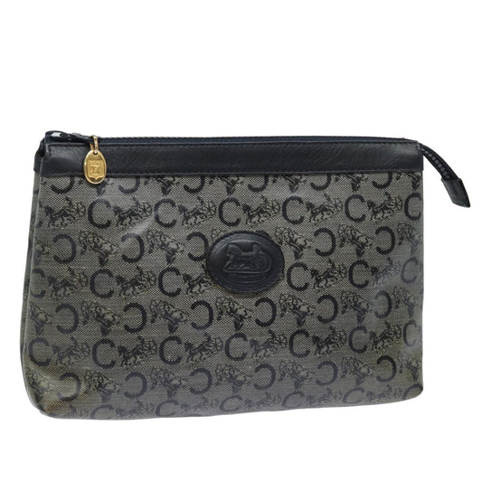 Luxury CELINE C Macadam Canvas Pouch Black  15889