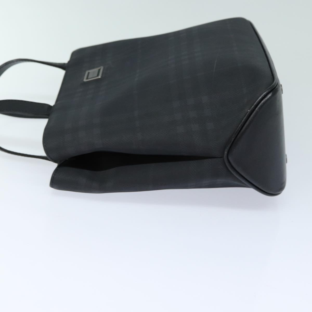 Burberry Nova Check Hand Bag Canvas Black Auth bs16015