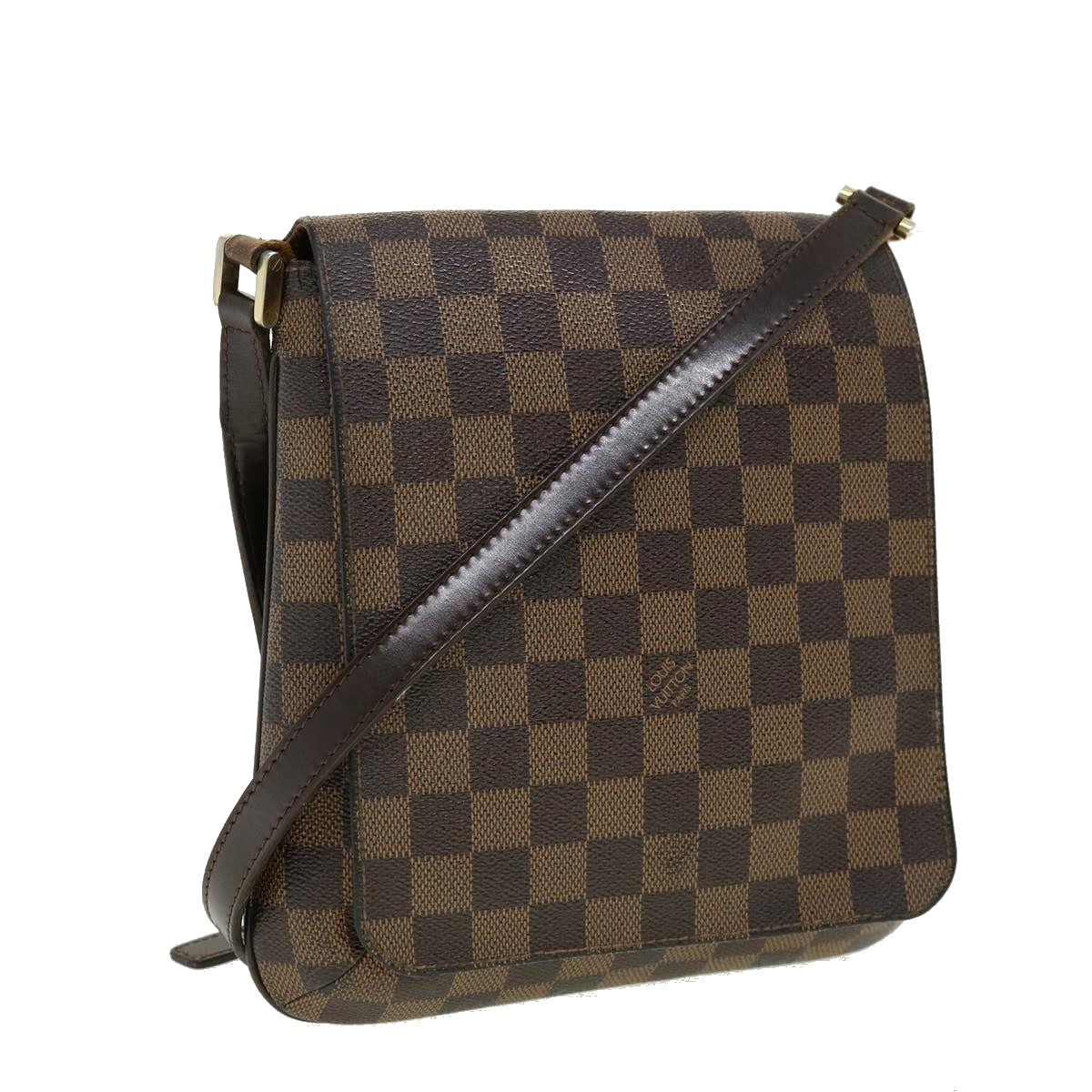 LOUIS VUITTON Damier Ebene M tte Salsa Shoulder Bag N51300 LV Auth bs1617