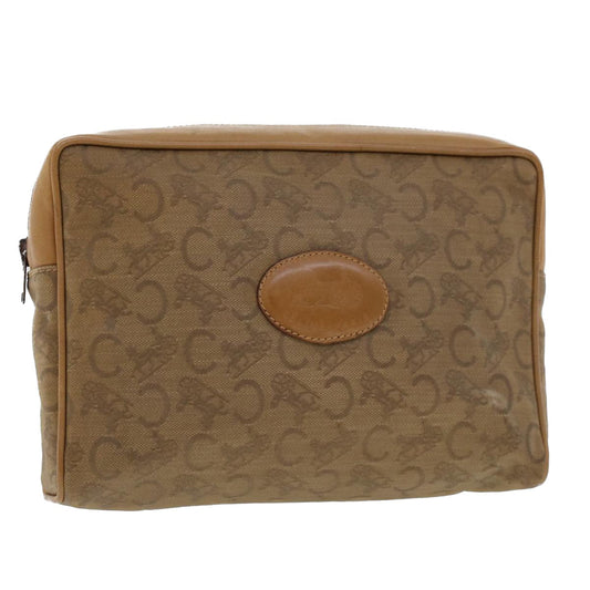 Luxury CELINE C Macadam Canvas Clutch Bag Beige  5459