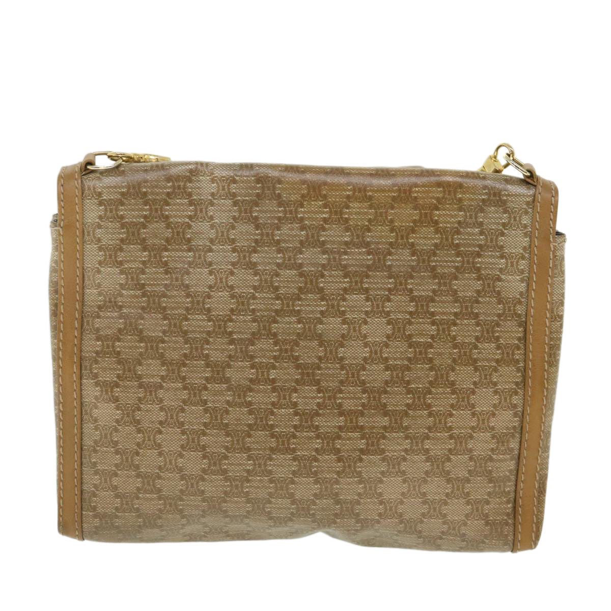 Luxury CELINE Macadam Canvas Shoulder Bag Brown  8699