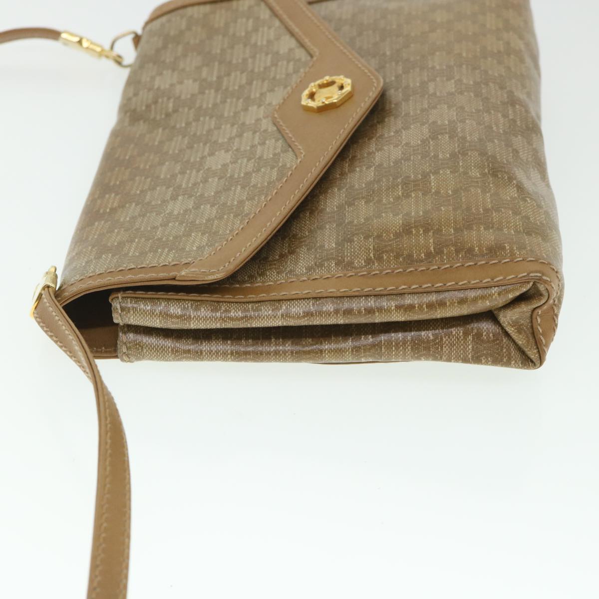Luxury CELINE Macadam Canvas Shoulder Bag Brown  8699