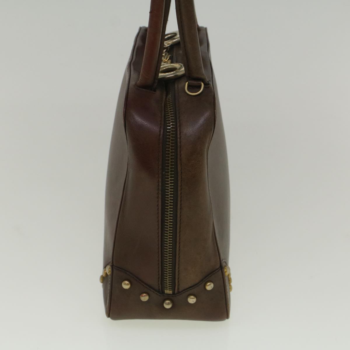 Luxury CELINE Hand Bag Leather Brown  9808