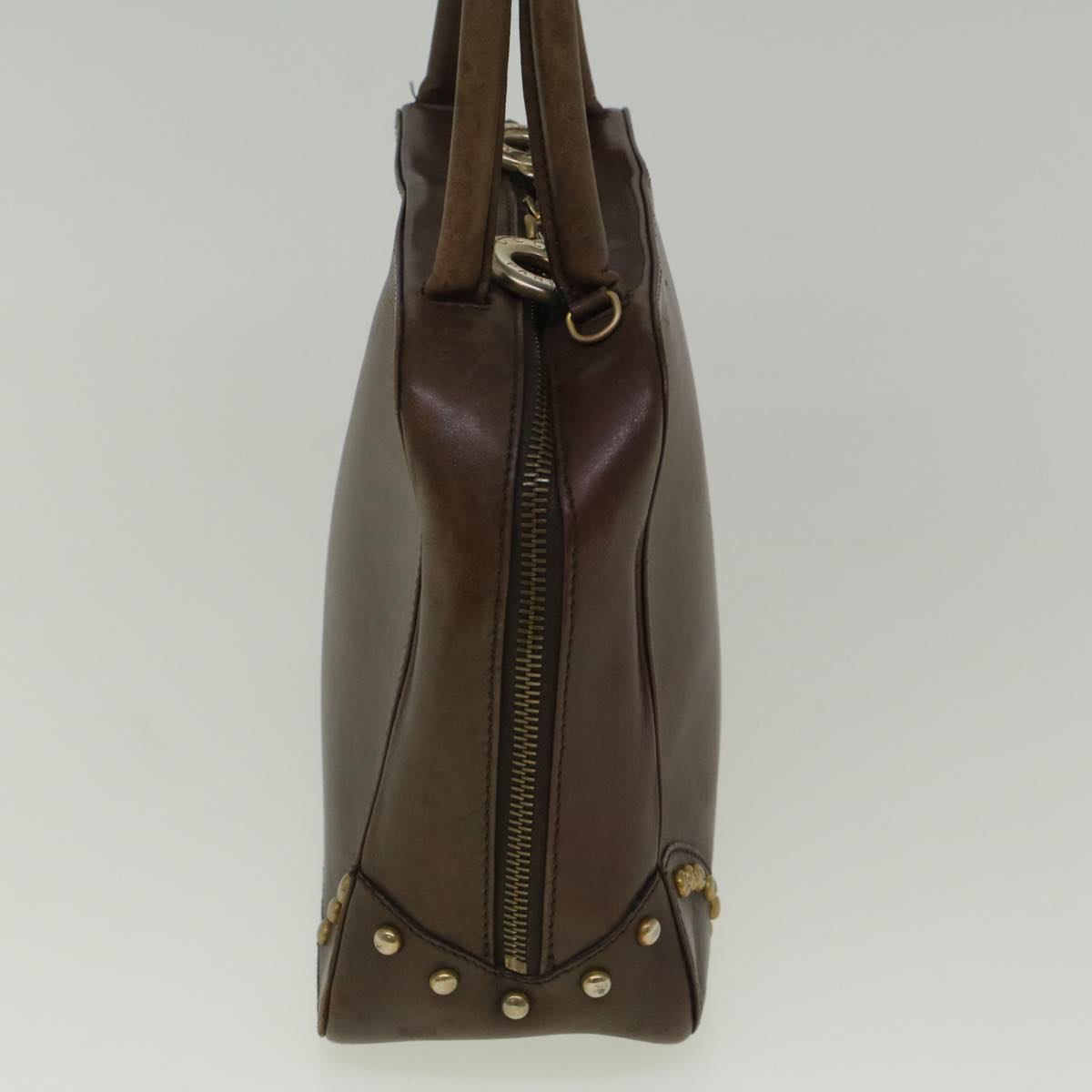 Luxury CELINE Hand Bag Leather Brown  9808