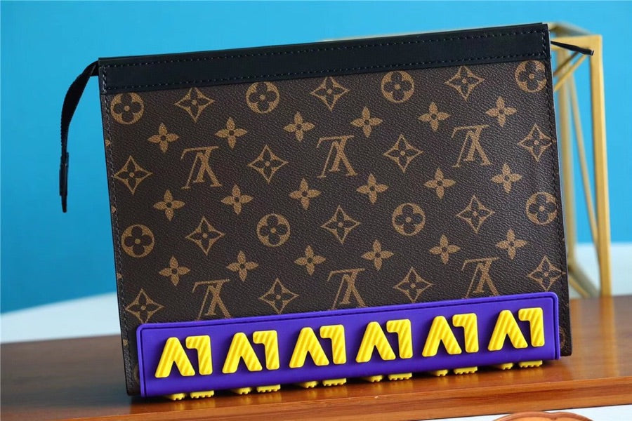 Top Quality Pochette Voyage MM Top Quality Rubber Monogram Canvas Brown For Men, Travel Accessories 27cm Top Quality M80792