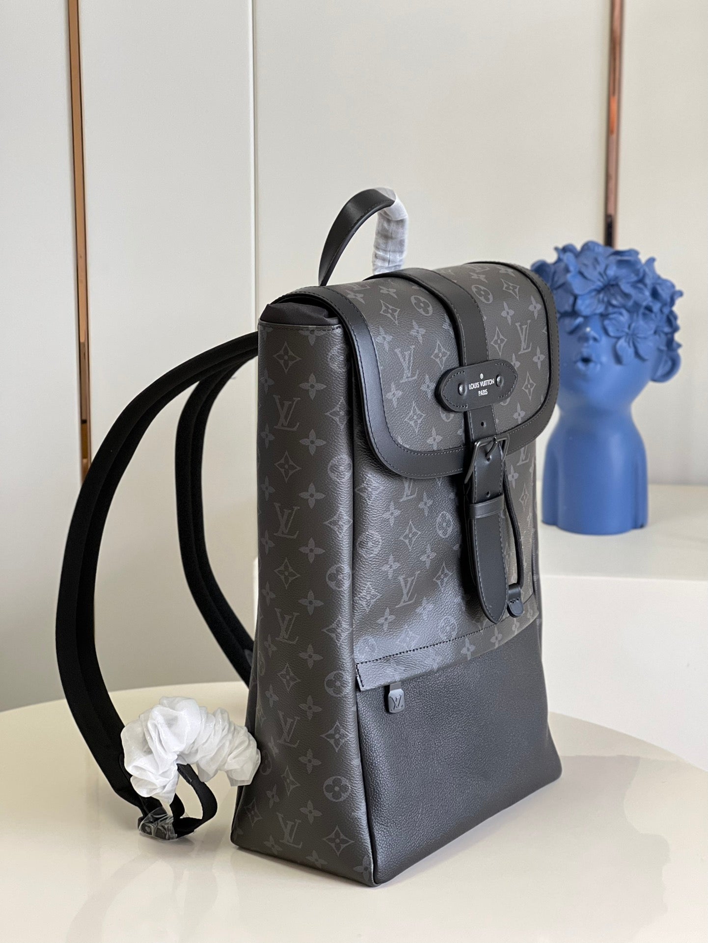 Top Quality Saumur Backpack Monogram Eclipse Canvas For Men, Bags 42cm Top Quality M45913