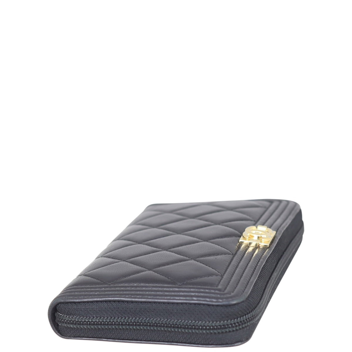 Chanel Boy Long Zipped Wallet | Black