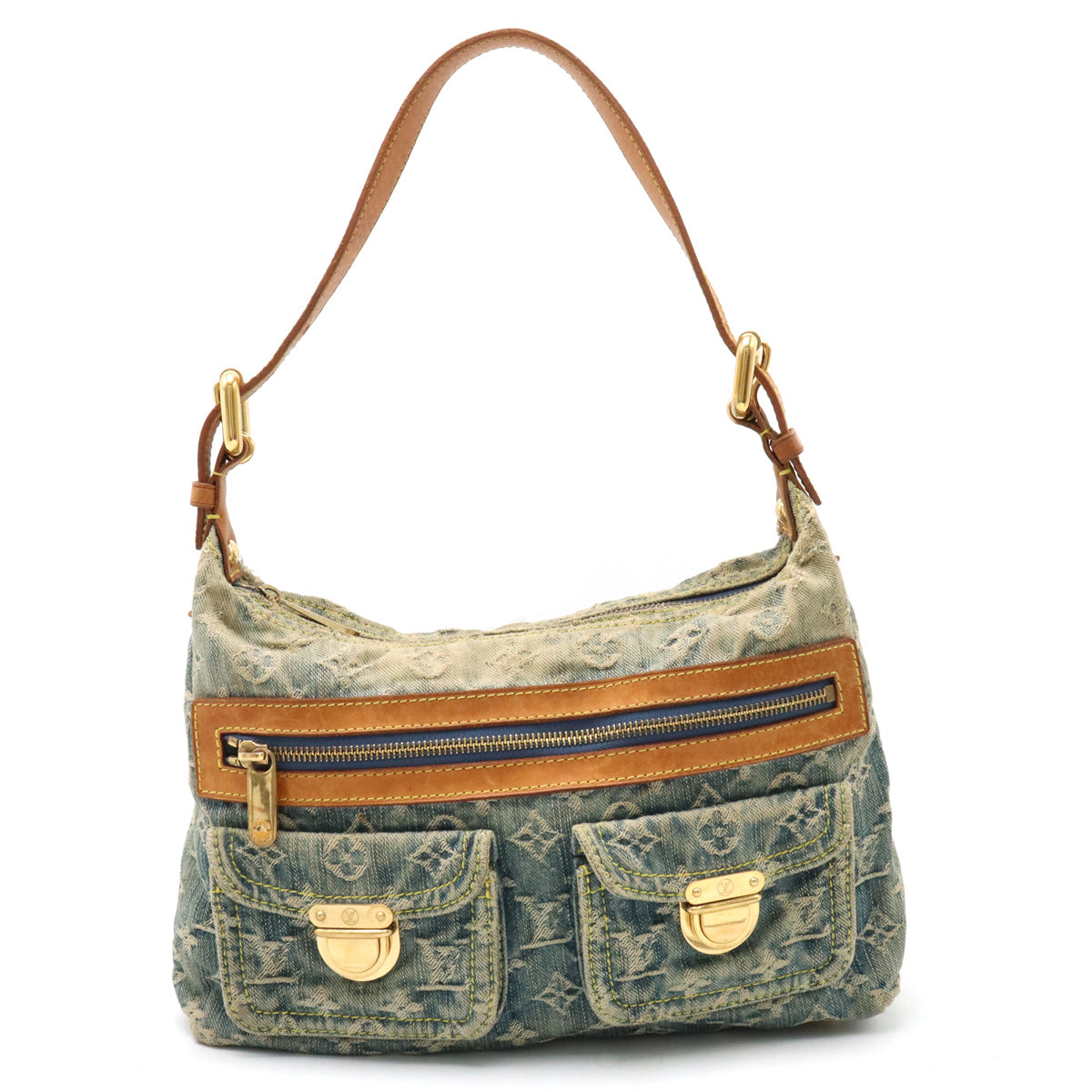 LOUIS VUITTON Louis Vuitton Monogram Denim Bag PM Shoulder Bag One Shoulder Semi Shoulder Shoulder Blue M95049