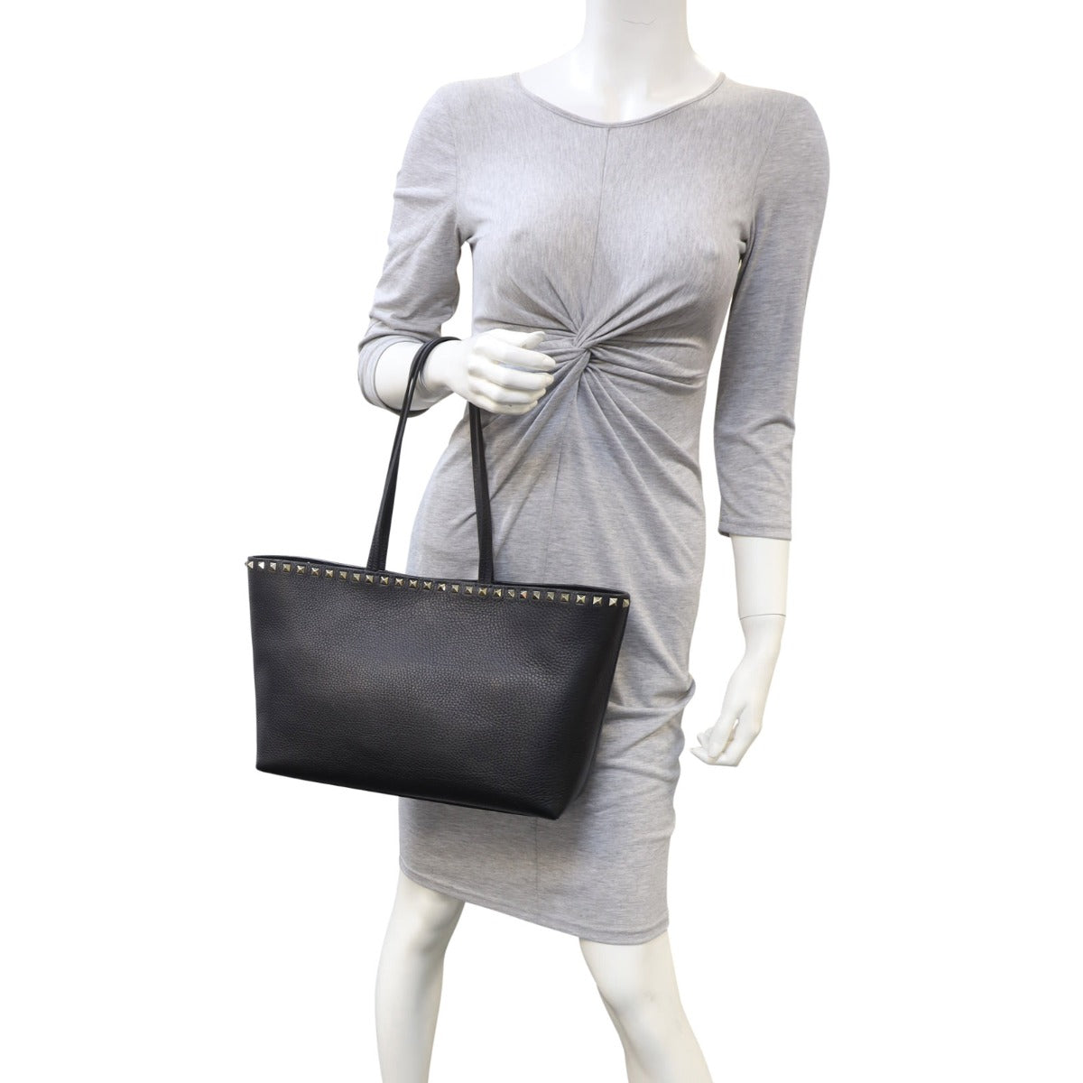 Valentino Rockstud Shopping Tote Small