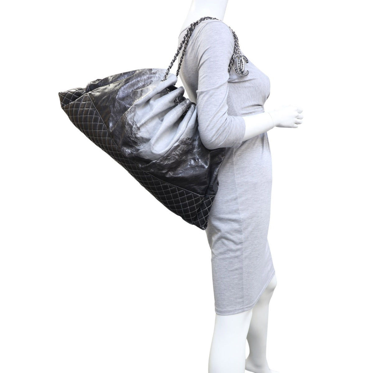 Chanel Melrose Degrade Cabas Tote Patent