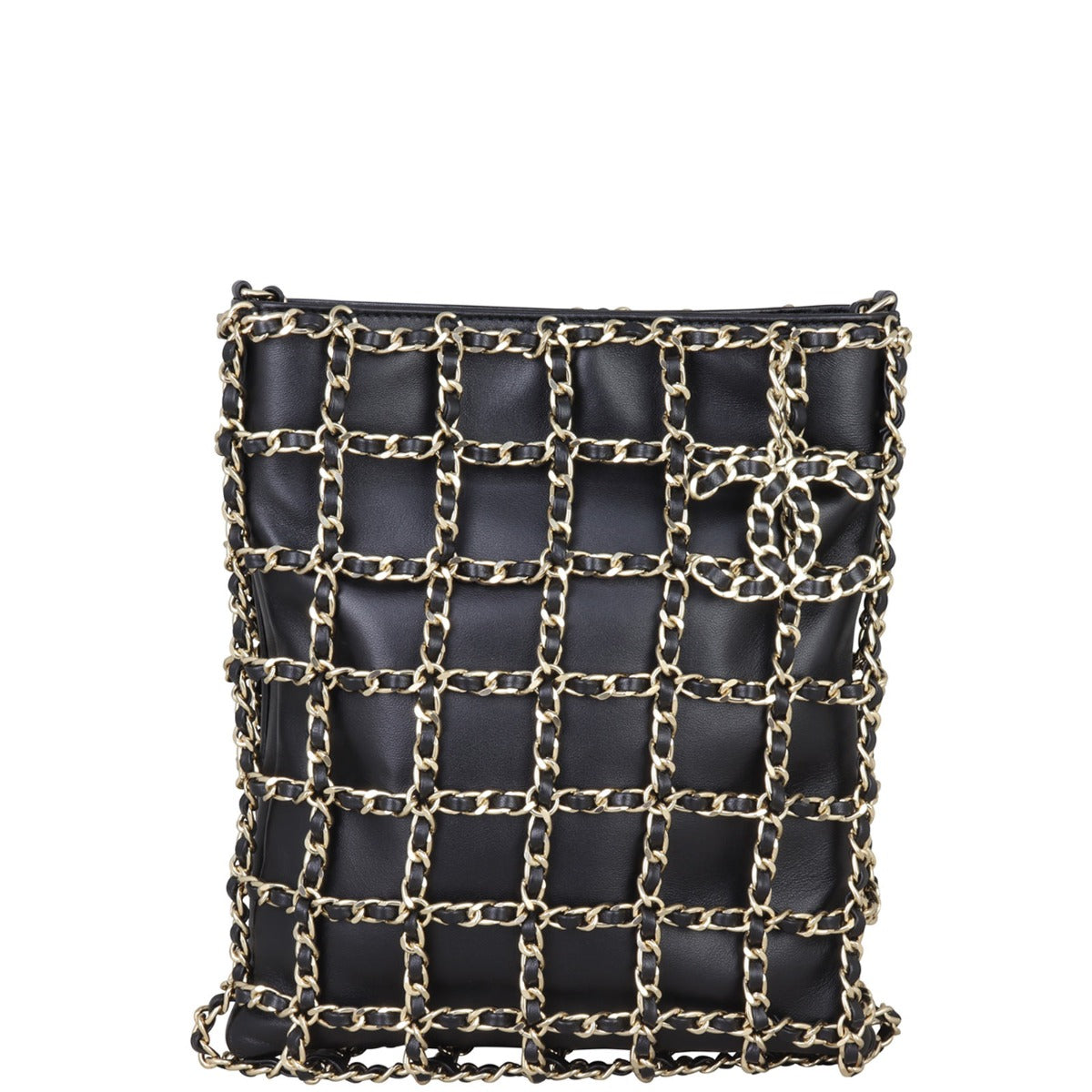 Chanel Lambskin Chain Net Shoulder Bag