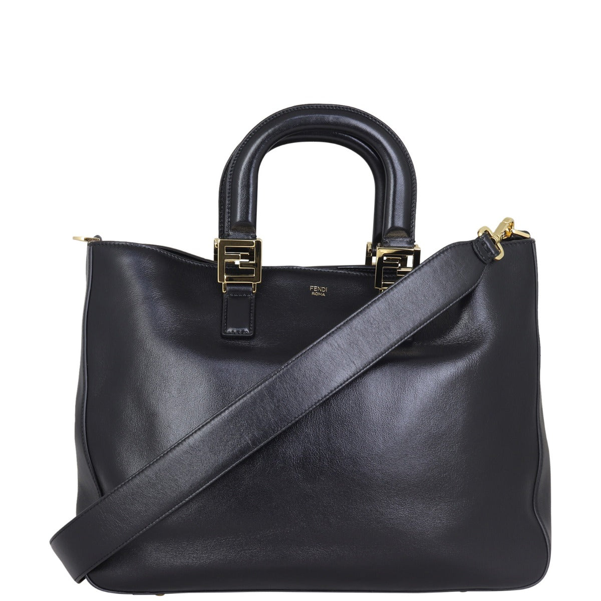 Fendi FF Leather Tote