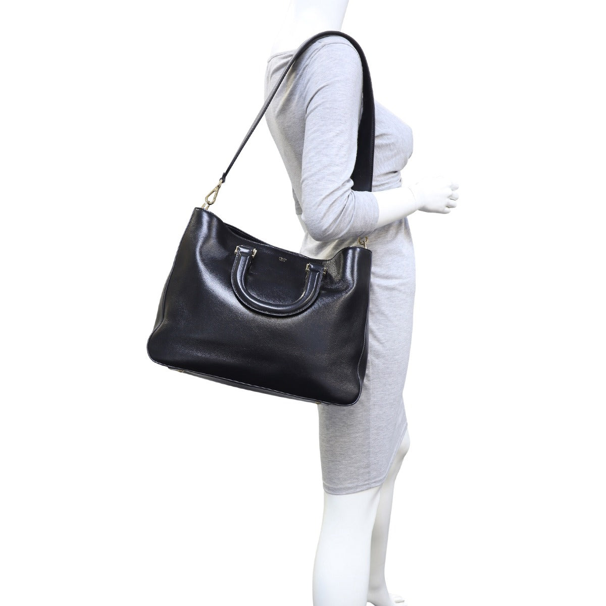 Fendi FF Leather Tote
