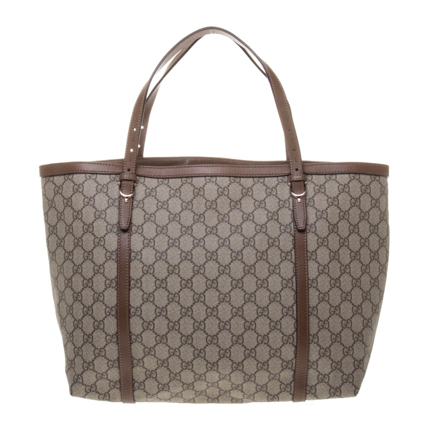 Gucci 309613 Beige/Ebony GG Supreme Canvas Tote Bag