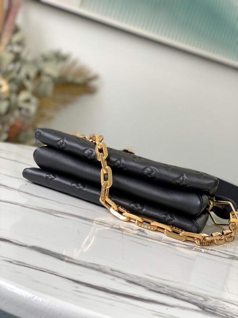 Top Quality Coussin PM Monogram Embossed Puffy Black For Women, Womens Handbags, Shoulder And Crossbody Bags 10.2in/26cm Top Quality M57790