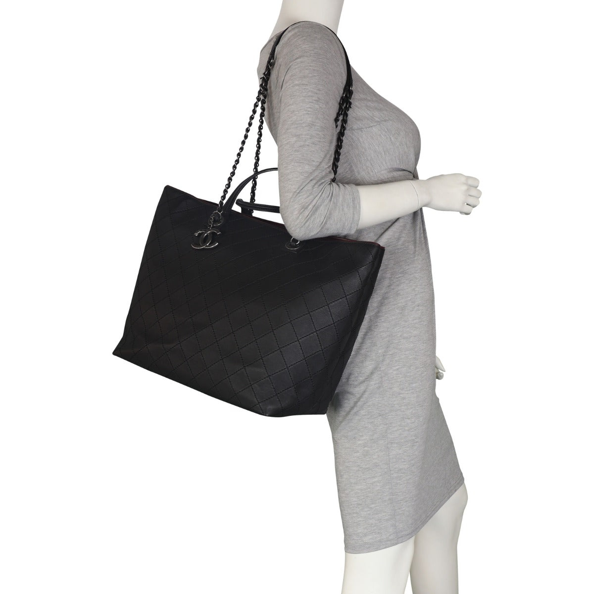 Chanel CC Charm Two Way Shopping Tote