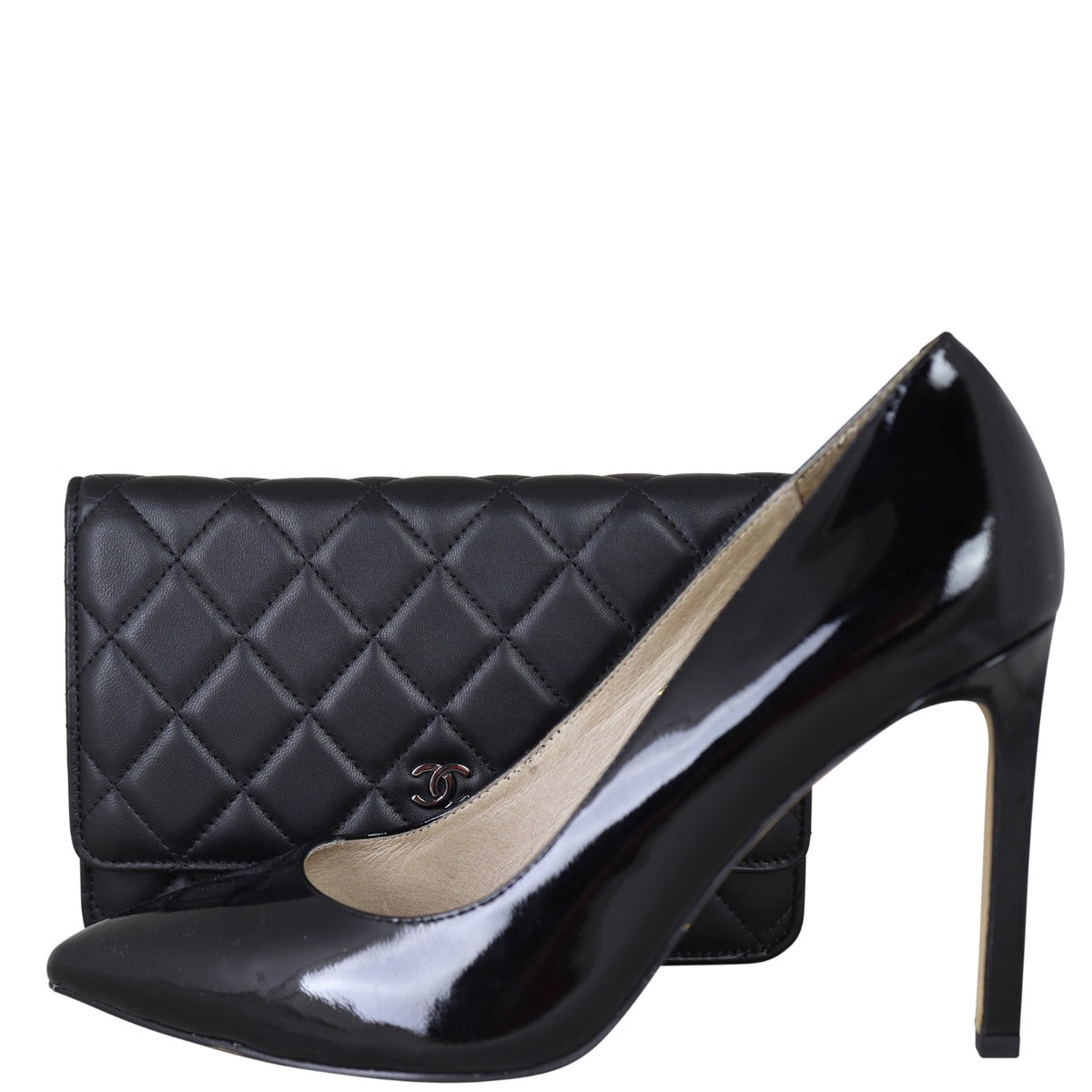 Chanel Classic Wallet on Chain | Black Diamond Lambskin