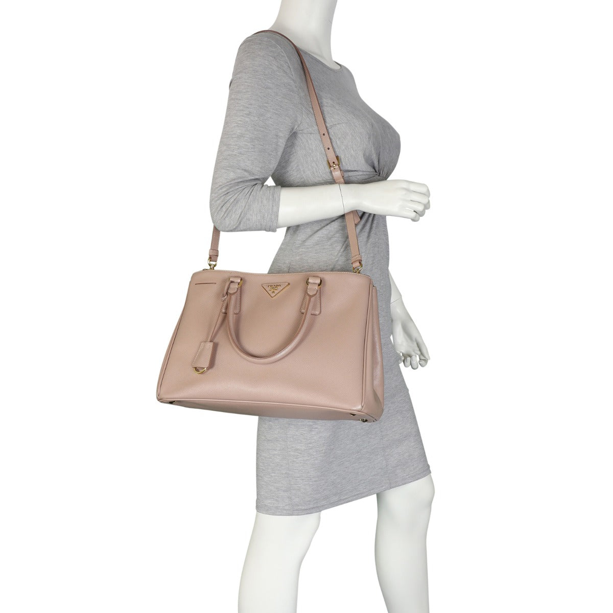 Prada Saffiano Lux Galleria Double Zip Tote Medium