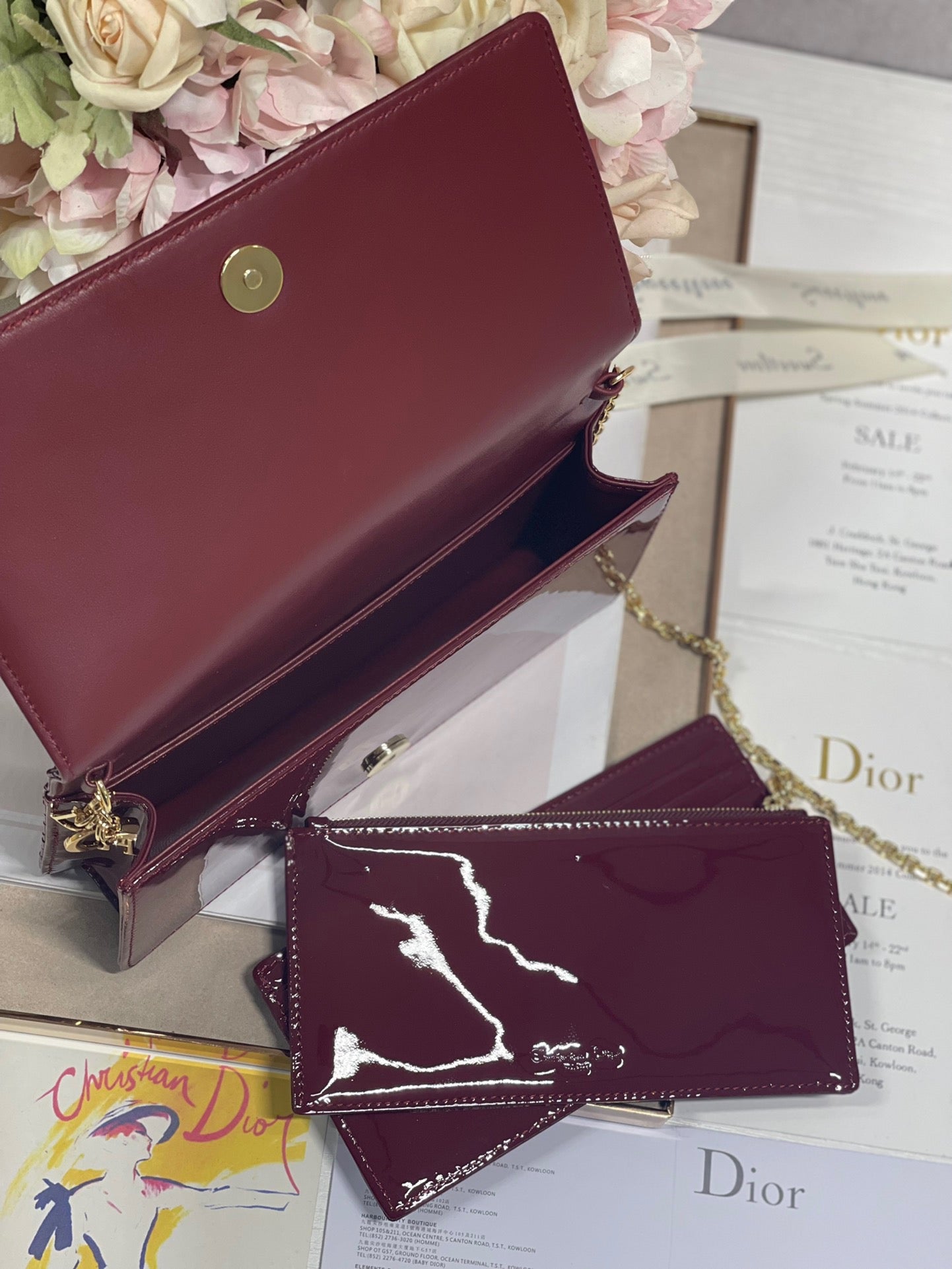 Top Quality Lady Pouch Maroon, For Women, Womens Handbags 8.5in/21.5cm CD