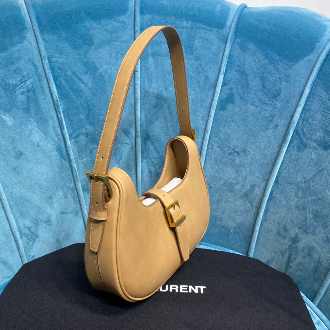 Top Quality Le Fermoir Hobo Bag Brown For Women 9.5in/24cm YSL 
