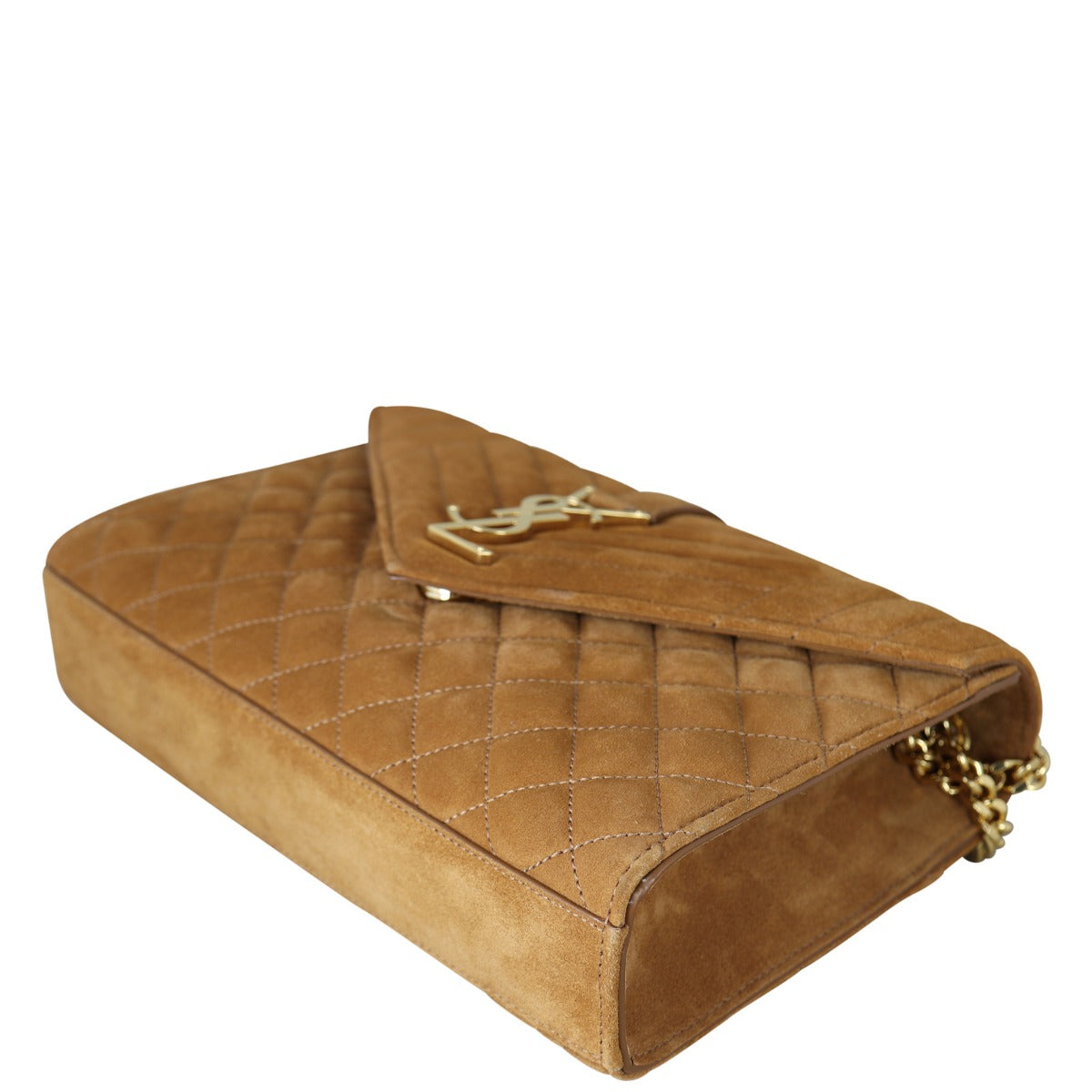 Saint Laurent Monogram Mix Matelasse Envelope Chain Bag Suede Medium